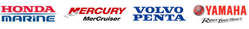 Motomarine Logos: Honda, Mercury, Volvo Yamaha